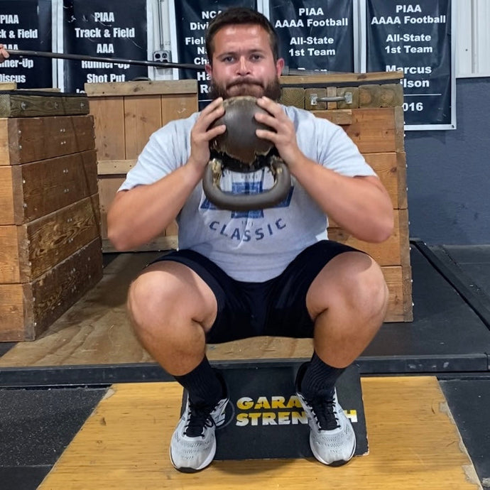 Heels Elevated Goblet Squat