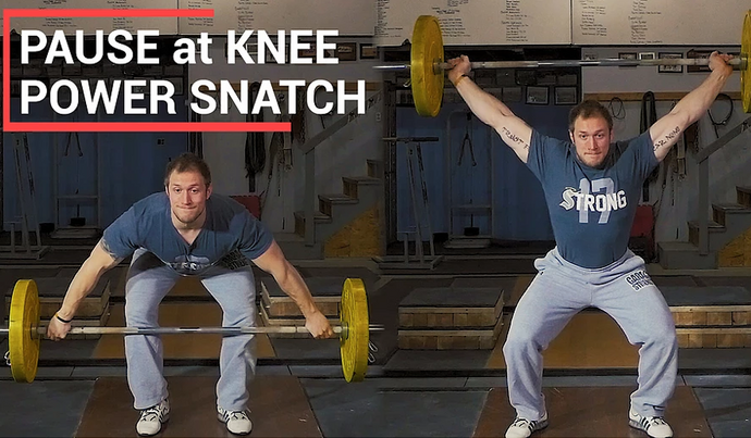 Football Olympic Weightlifting: Pause at Knee Power Snatch