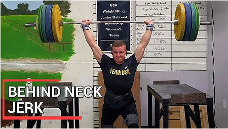 Football Olympic Weightlifting: Behind the Neck Jerk